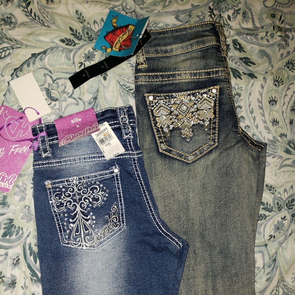 2 pairs of girls pants size 8